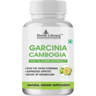 Herbs Library Garcinia Cambogia For Weight Loss 800mg 60% HCA Weight Management Supplement (Pack of 2) (120 Capsules)
