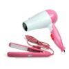 Combo of Portable Electric Mini Hair Dryer And Mini Hair Straightener