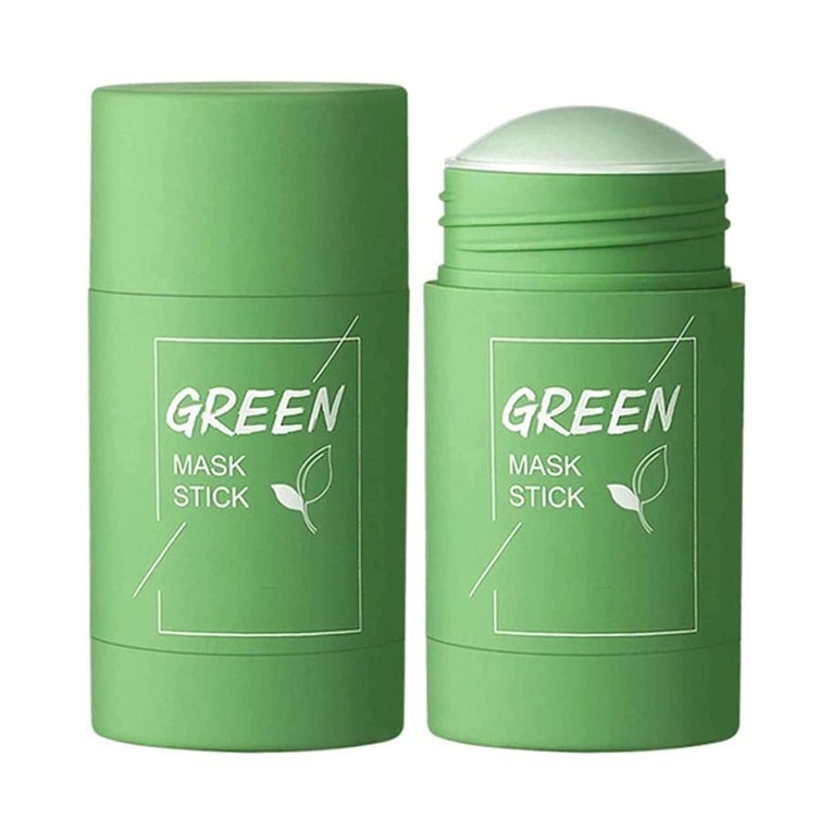 Professional Green Mask, Green Tea Purifying Clay Stick Mask, And Deep Cleansing Oil Control And Anti-Acne Solid And Fine, Exfoliating Mask 40g