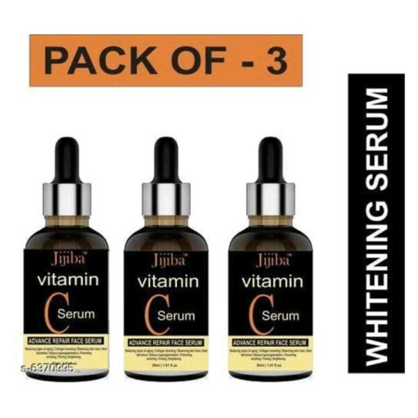 JIJIBA Vitamin C Face Serum For Skin Brightening, Skin Toning & Anti Ageing for Men and Women (Pack of 3)