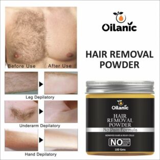 Oilanic Hair Removal Powder - For Easy Hair Removal with No Risk & No Pain Wax (100 gm)