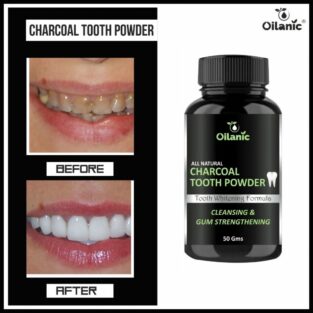 Oilanic Natural Organic Teeth Whitening Charcoal Powder (50 g)