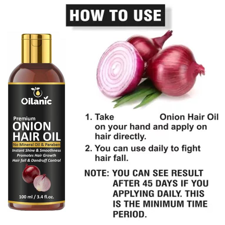 StayHit Onion Hair Oil Onion Hair Oil for Hair Growth and Hair Fall Control  - With Black Seed Oil Extracts (100 ml) - No Side Effects - StayHit -  StayFit