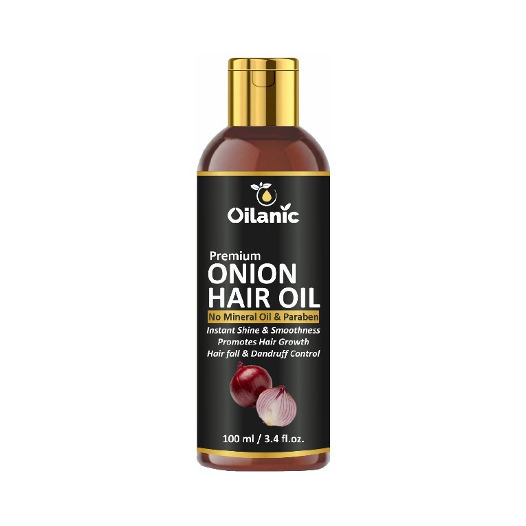 Oilanic Onion Hair Oil for Hair Growth with Onion & Black Seed for Hair Fall Control Hair Oil (100 ml)