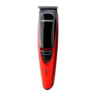 Pritech Pr-2046 Home Use Professional Rechargeable Hair and Beard Multipurpose Clipper for men Runtime: 60 min Trimmer for Men (Red)