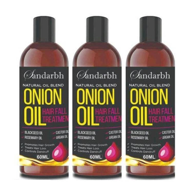 Sandarbh Onion Oil for Hair Regrowth & Hair Fall Control Hair Oil (Pack of 3)