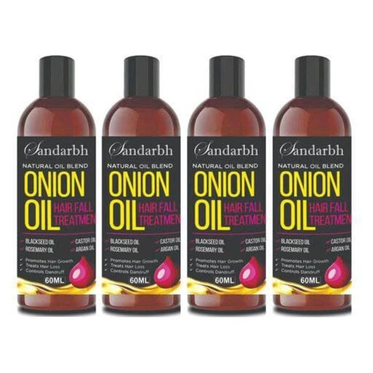 Sandarbh Onion Oil for Hair Regrowth & Hair Fall Control Hair Oil (Pack of 4)