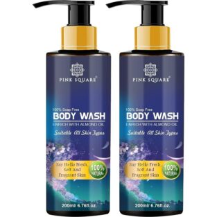 100% Natural Ultra Rich Body Wash Enriched With Almond and Coconut Oil - For Skin Nourishment and Moisture Care Combo Pack 2 Bottle of 200 ml (400 ml)