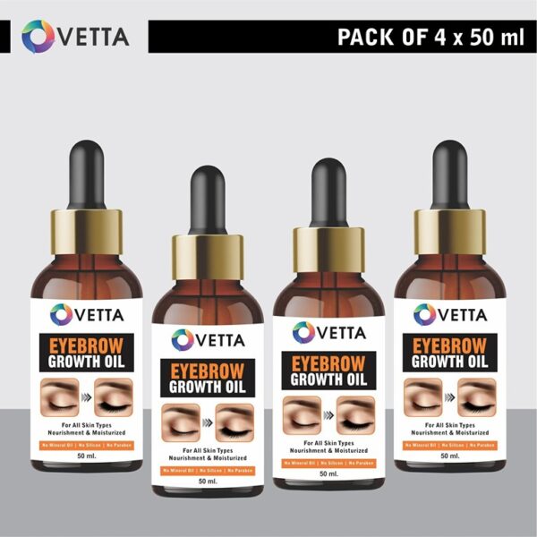 OVETTA Eyebrow growth & care oil natural for beatiful & thick eyebrow 50ml pack of 04 (KDB-2300754)