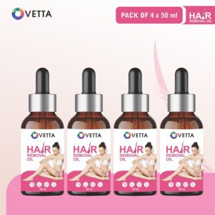 OVETTA Smooth & Sensitive Hair Removal Oil for Women, 50ml - Pack of 4 (KDB-2300750)