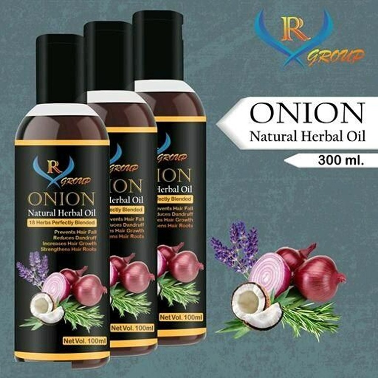 VR Group Onion Herbal Hair Oil, 100 ml (Pack of 3) (KDB-1470408) - StayHit  - StayFit
