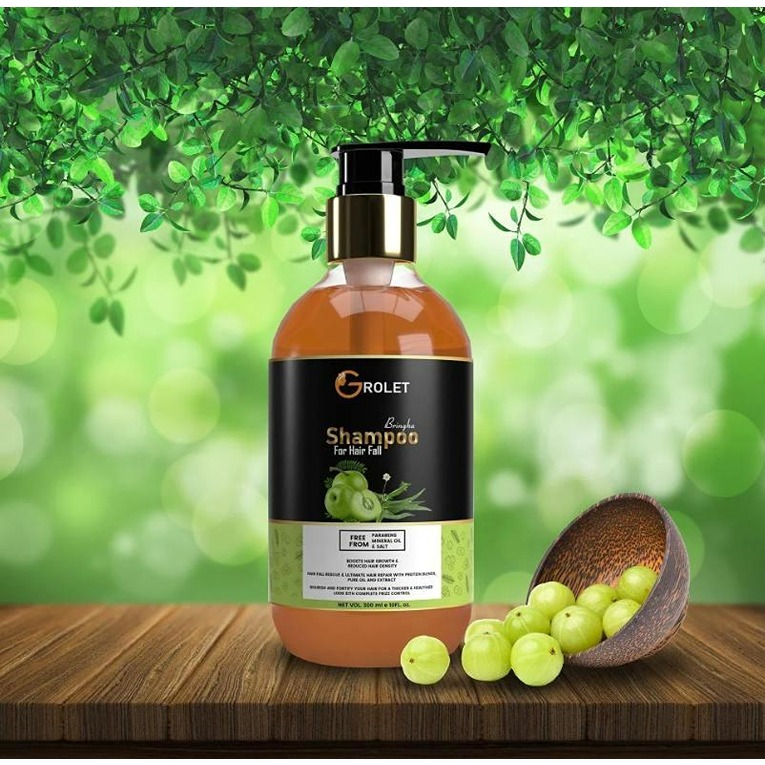 Natural Bhringraj Amla Herbal Shampoo for Strong Hair Growth (300 ml)  (KDB-2362271) - StayHit - StayFit