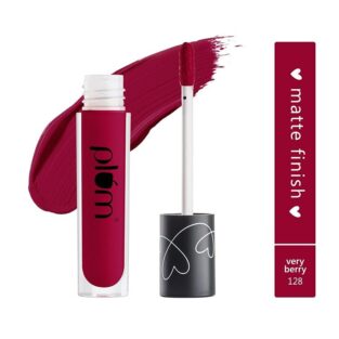 Plum Matte In Heaven Liquid Lipstick, Non-Drying, Smudge-Proof, Vegan & Cruelty Free, Very Berry - 128