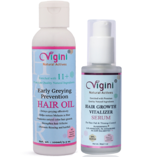 Vigini 3% Redensyl Hair Growth Vitalizer Serum & Anti Greying Prevention Oil