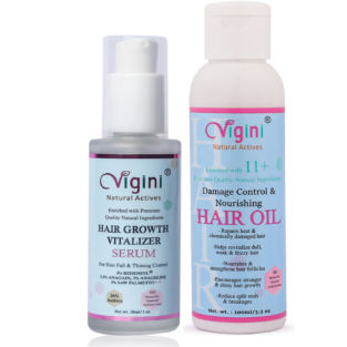 Vigini Hair Growth Vitalizer Serum 3% Redensyl Procapil Anagain Nourishing Growth Serum & Damage Repair Oil