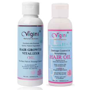 Vigini Hair Growth Vitalizer Oil and Damage Control Hair Oil