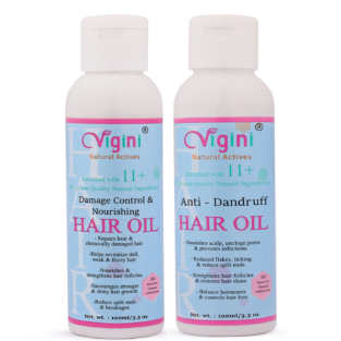 Vigini Early Anti Greying Prevention Hair Oil + Damage Control Oil