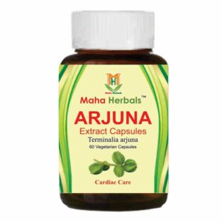 Maha Herbals Arjuna Extract Capsules, Ayurvedic Medicine for Dyslipidemia - 60 Vegetarian Capsules