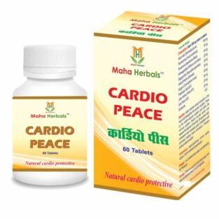 Maha Herbals Cardio Peace Tablet, Ayurvedic Medicine for Blood Circulation - 60 Tablets