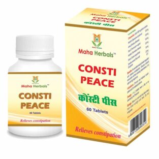 Maha Herbals Consti Peace Tablet, Ayurvedic Medicine for Constipation - 60 Tablets