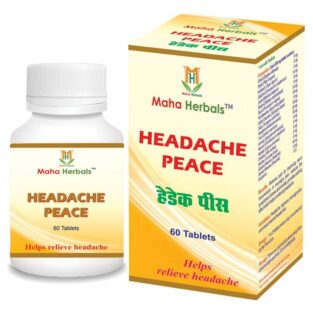 Maha Herbals Headache Peace Tablet, Ayurvedic Medicine for Head Ache - 60 Tablets