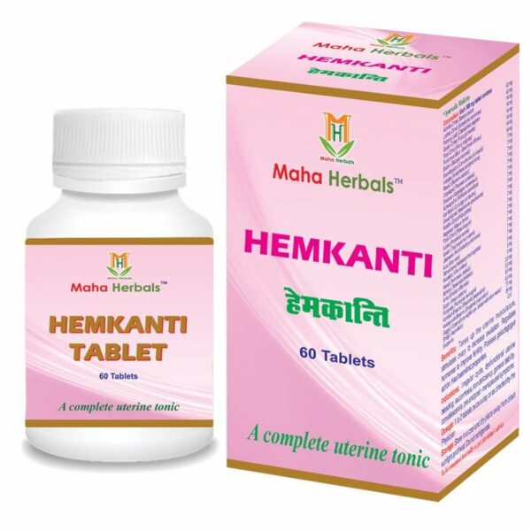 Maha Herbals Hemkanti Tablet, Ayurvedic Medicine for Uterine - 60 Tablets
