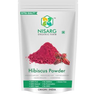 Nisarg Organic Hibiscus Flower Powder - 100% Pure & Natural