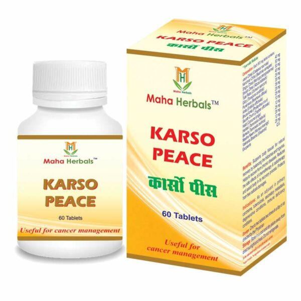 Maha Herbals Karso Peace Tablet, Ayurvedic Medicine for Chemotherapy - 60 Tablets