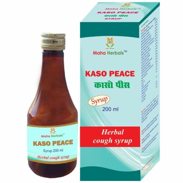 Maha Herbals Kaso Peace Syrup, Ayurvedic Medicine for Cough - 200ML
