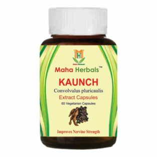 Maha Herbals Kaunch Extract Capsules, Ayurvedic Medicine for Paralysis - 60 Vegetarian Capsules
