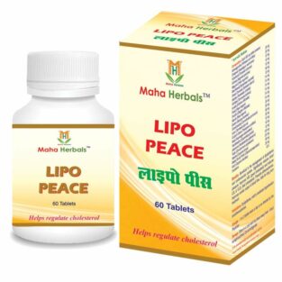 Maha Herbals Lipo Peace Tablet, Ayurvedic Medicine for Cholesterol - 60 Tablets