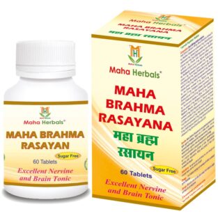Maha Herbals Maha Brahma Rasayan Tablet, Excellent Nervine and Brain Tonic - 60 Tablets