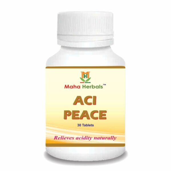 Maha Herbals ACI Peace Tablet, Ayurvedic Medicine for Acidity - 30 Tablets