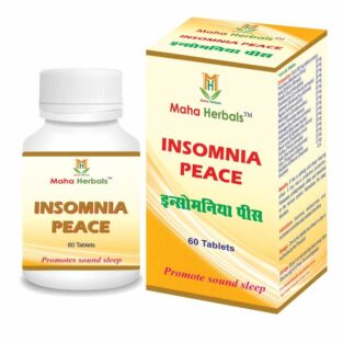 Maha Herbals Insomnia Peace Tablet, Ayurvedic Medicine for Insomnia - 60 Tablets