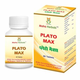 Maha Herbals Plato Max Tablet, Ayurvedic Medicine for Dengue Fever - 60 Tablets