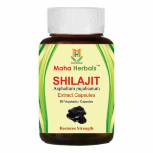 Maha Herbals Shilajit Extract Capsules, Ayurvedic Medicine for Impotence - 60 Vegetarian Capsules