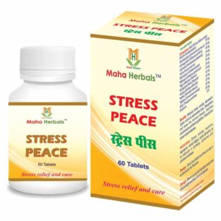 Maha Herbals Stress Peace Tablet, Ayurvedic Medicine for Depression - 60 Tablets