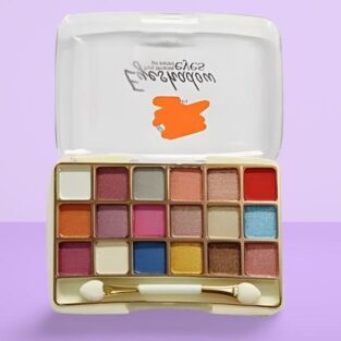 Makeup 18 Pigmented Colors Eye Shadow Palette Matte and Shimmer or Metallic - Multicolor