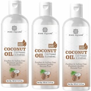 Premium Coconut Hair Oil ( Non-Sticky) - For Strong and Shiny Hair Combo Pack of 3 Bottle of 100ml (300ml)