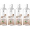 Premium Coconut Hair Oil ( Non-Sticky) - For Strong and Shiny Hair Combo Pack of 4 Bottle of 100ml (400ml)