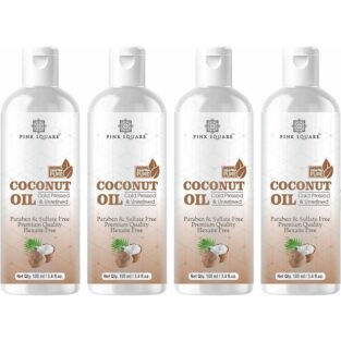 Premium Coconut Hair Oil ( Non-Sticky) - For Strong and Shiny Hair Combo Pack of 4 Bottle of 100ml (400ml)