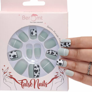 Beromt False Nails Animal Print Design Full Fake Nails For Womens And Girls - BFN1040APN