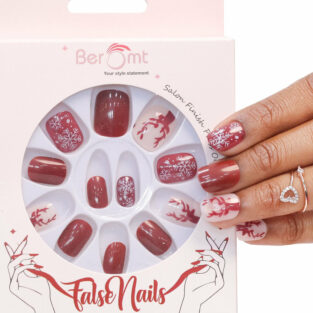 Beromt Press On Nails Set Of Full Fake Nails With Animal Prints Salon Finish False Nails - BFN1041APN