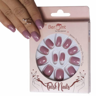 Beromt Press On False Nails Salon Ready Beautiful Color Premium Solid Nails For Women Professionals- BFN446PSN