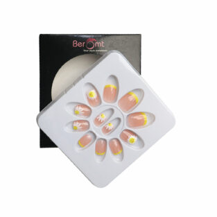 Beromt French Tips Set Of Full Fake Nails Salon Ready Beautiful Colored Nails For Women & Girls - BFN270FN