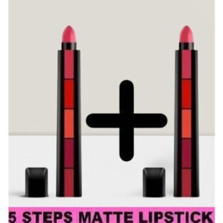 5 in 1 Multicolor Attractive Lipstick (Pack of 2) (KDB-2381473)