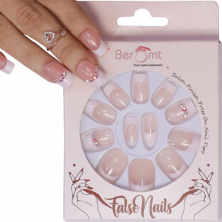 Beromt False nails Press On Nails Set of Full Fake Acrylic Nails With Beautiful Matte Finish Nails For Women Professionals Long Square - BFN201FN