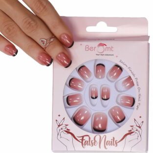 Beromt False nails Oval Nails False Round Nails Full Cover Artificial Press on Nails Natural 12 Sizes with Box and adhesive tabs - BFN188FN