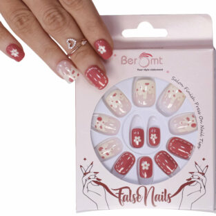 Beromt Press On Nails Set Of Full Fake Nails Salon Ready Finish For Women Professionals - BFN653CN