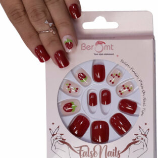Beromt Press On Nails Set Of Full Fake Nails Printed Casual Nails For Women Professionals - BFN584CN